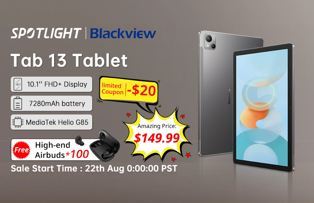 10.1インチAndroidタブレット「Blackview Tab 13」発売！AliExpressで
